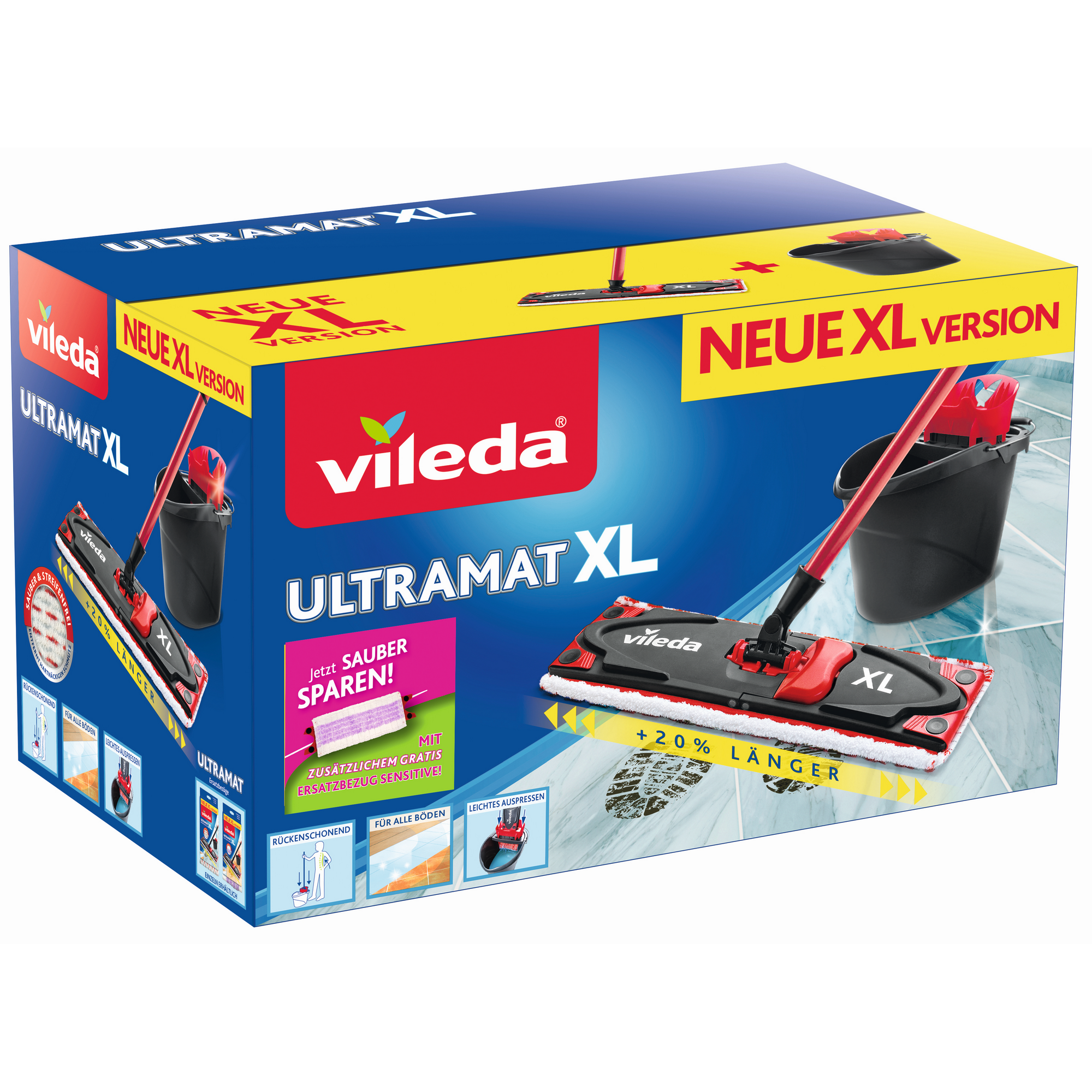 Bodenwischer-Set 'UltraMat XL' mit Ersatzbezug Sensitive + product picture