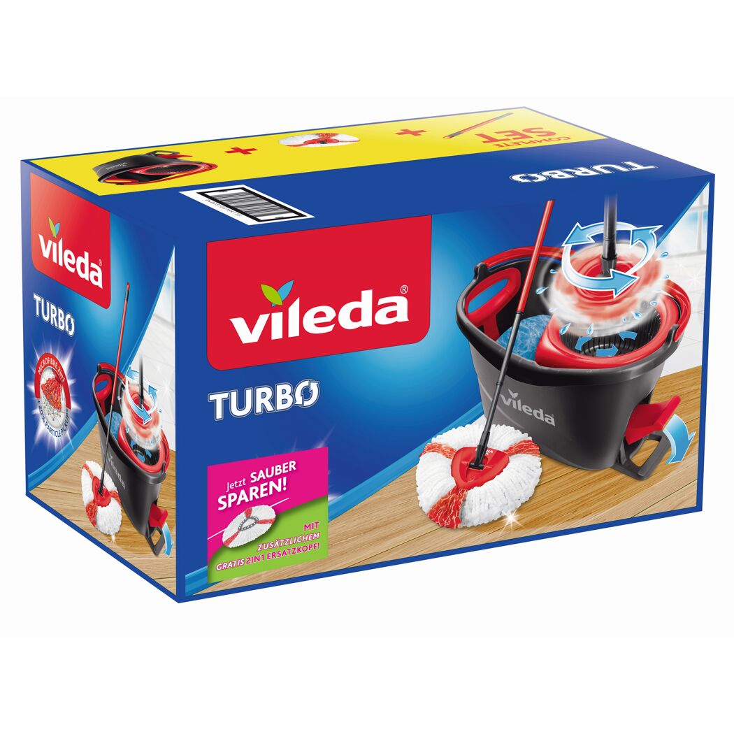 Vileda Turbo EasyWring Komplettset mit Eimer und Wischer