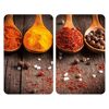 Glasabdeckplatte 'Curry' 52 x 30 cm 2er Set
