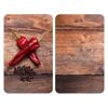 Glasabdeckplatte 'Pepper' 52 x 30 cm 2er Set