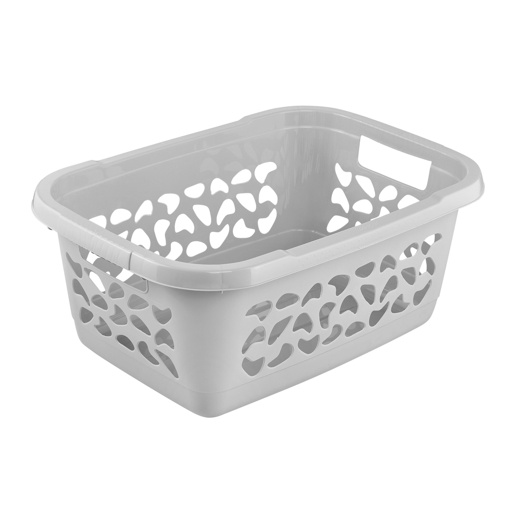 Grauer Wäschekorb Jost mit Löchern