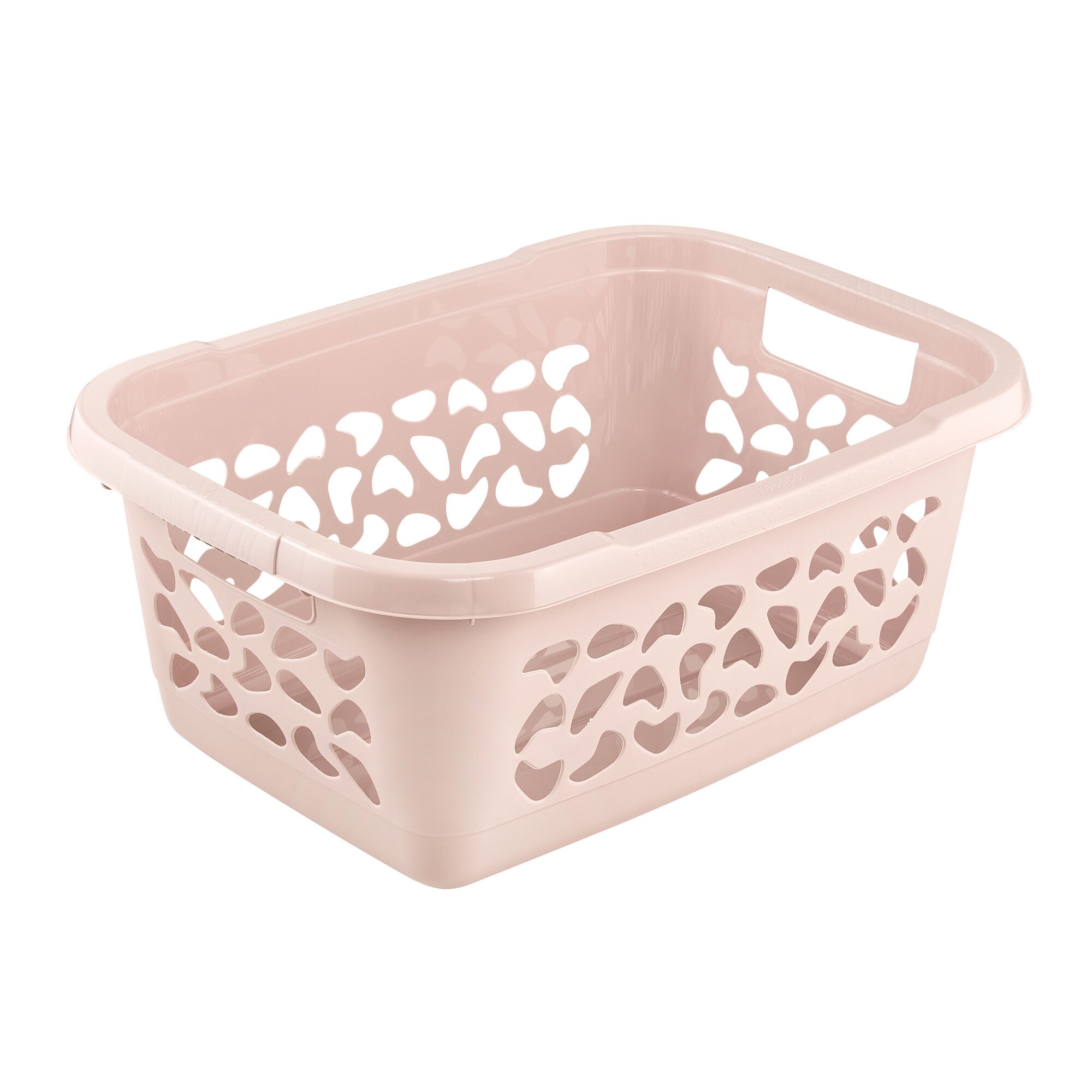 Rosa Wäschekorb mit Löchern