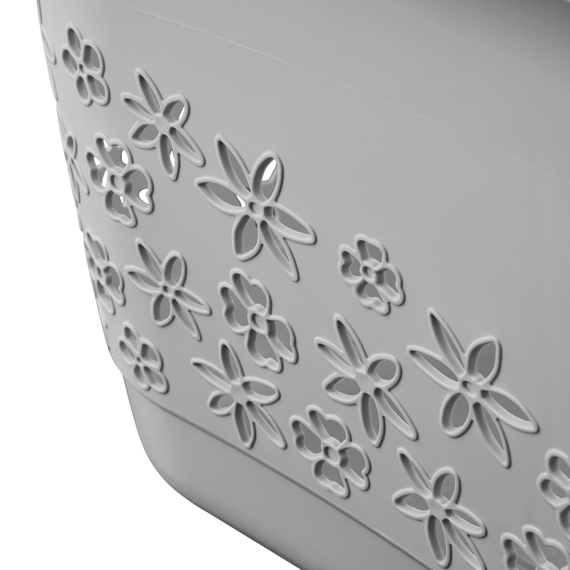 Wäschekorb 'Lasse' nordic grey ergonomisch mit softgriffen 65 x 45 x 28,5 cm 50 l + product picture