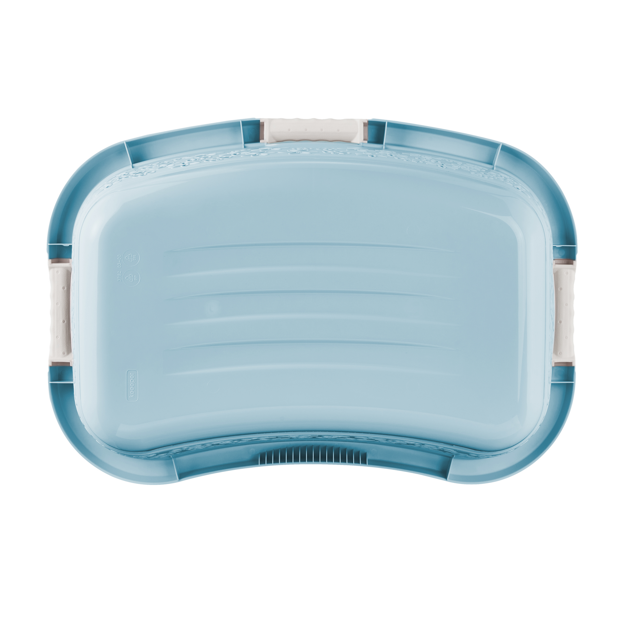 Wäschekorb 'Lasse' nordic blue ergonomisch mit softgriffen 65 x 45 x 28,5 cm 50 l + product picture