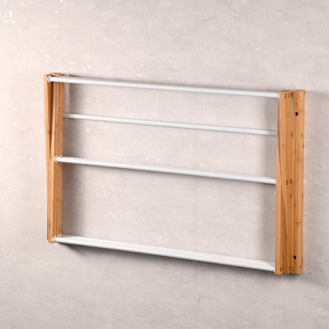 Wand-Wäschetrockner aus Bambus