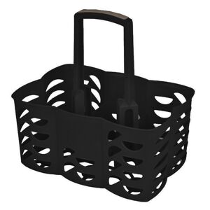 Flaschenträger schwarz stapelbar 21 x 30,5 x 55,4 cm
