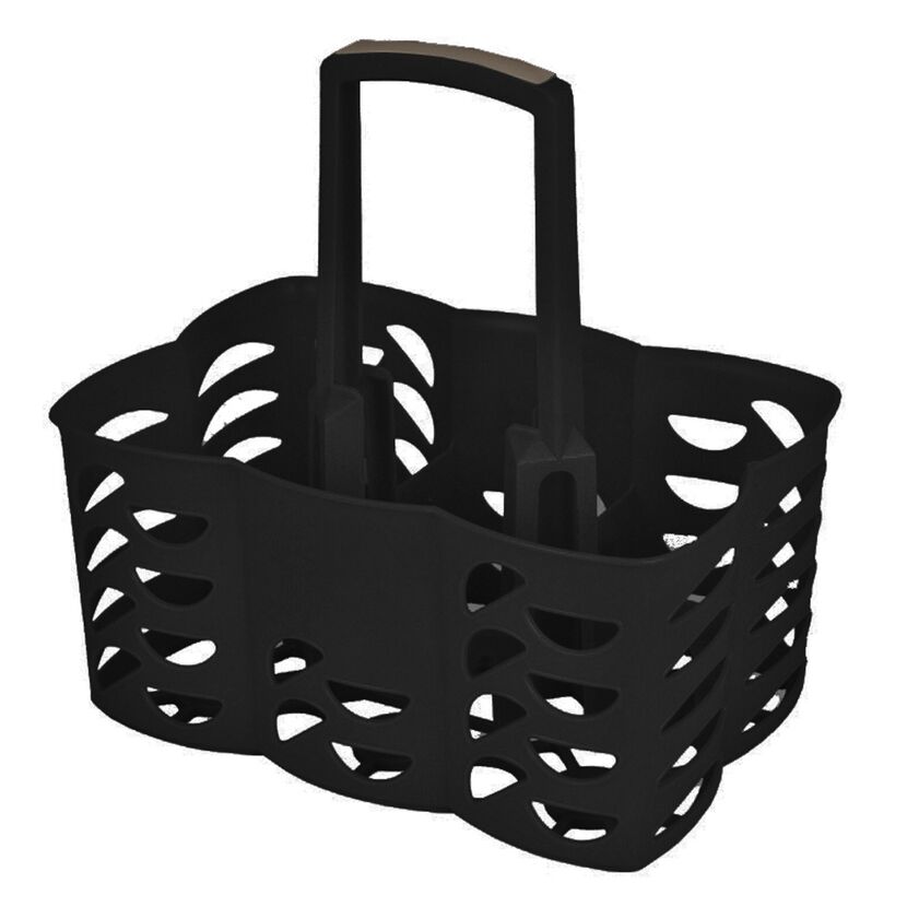 Flaschenträger schwarz stapelbar 21 x 30,5 x 55,4 cm