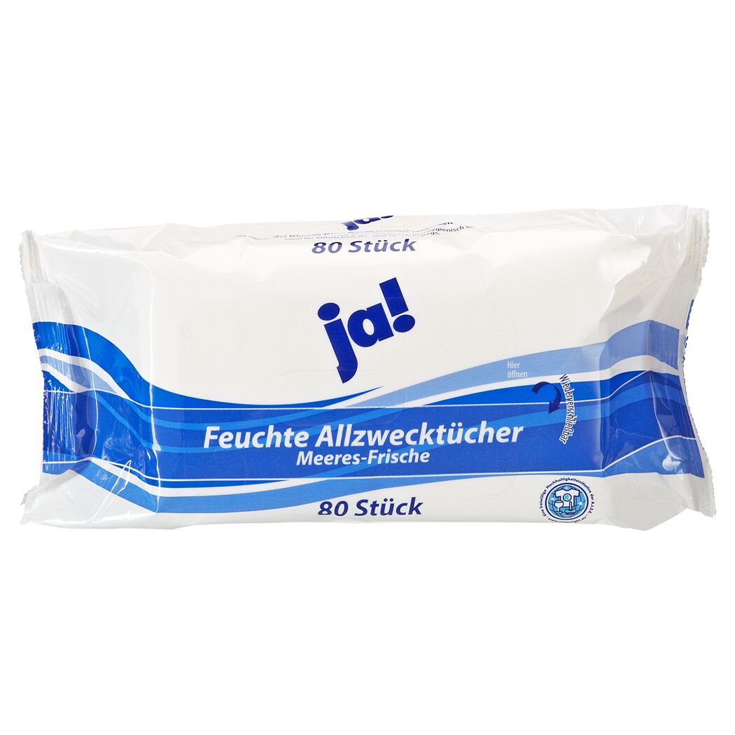 Ja! Feuchte Allzwecktücher Meeres-Frische 80 Stück