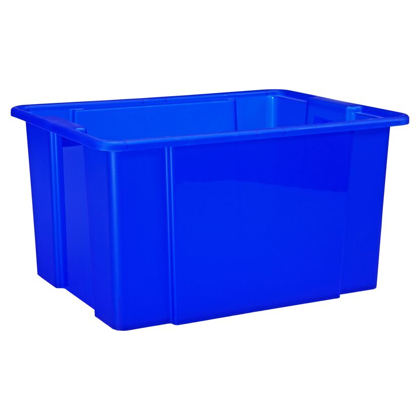 Blaue Kunststoffkiste