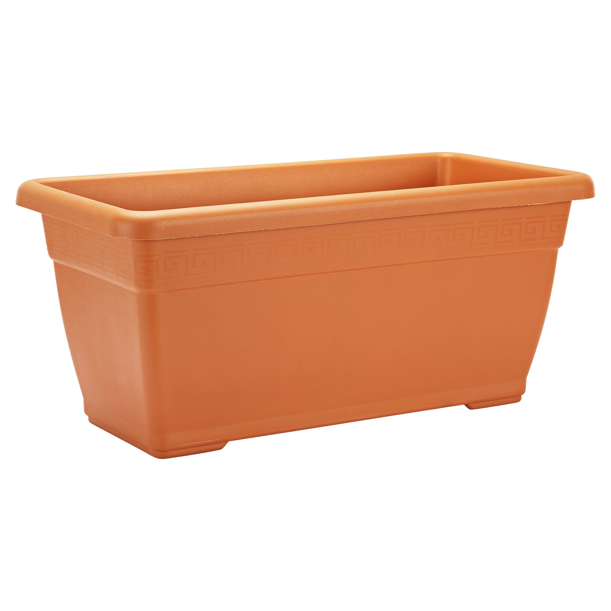 Terrakottafarbener Pflanztrog