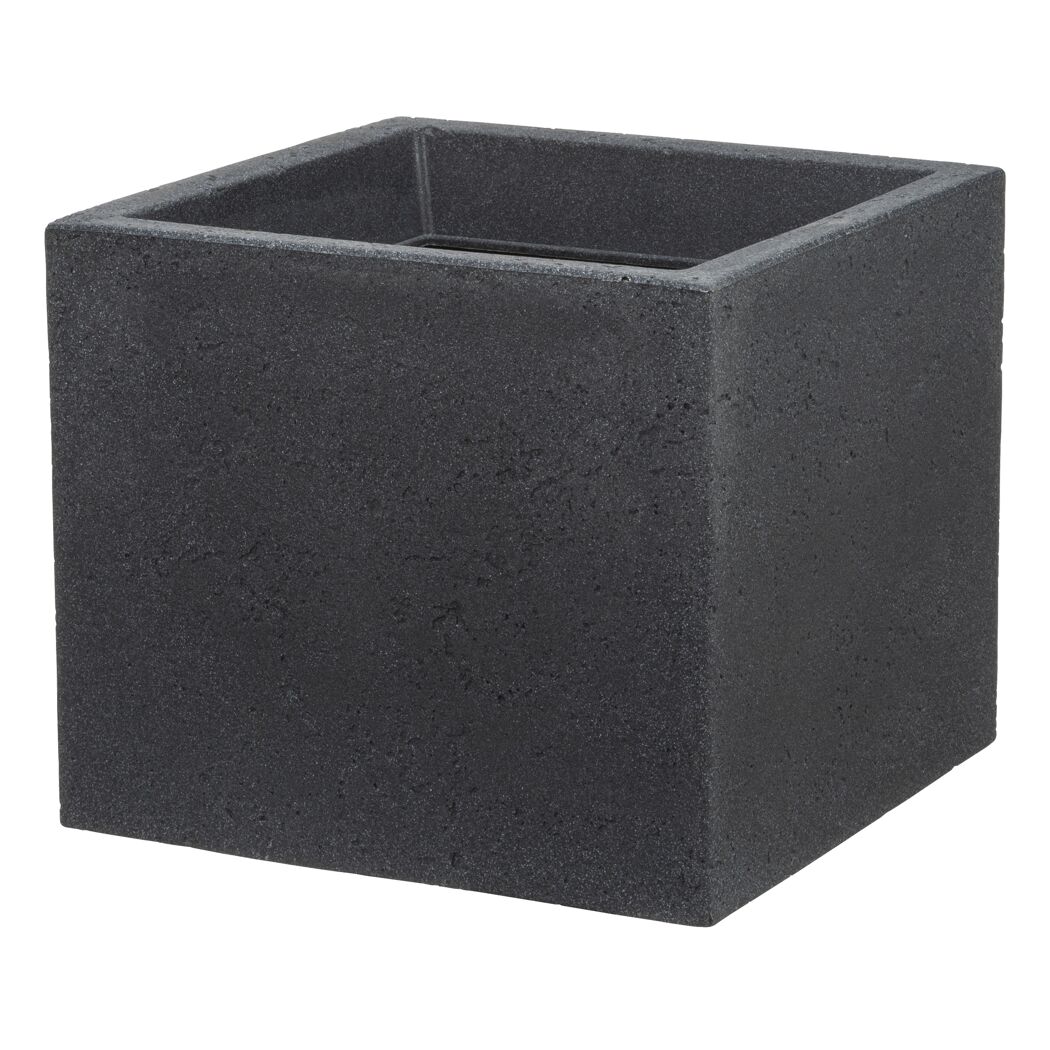 Pflanzwürfel 'C Cube' Stony Black 38 x 33 cm