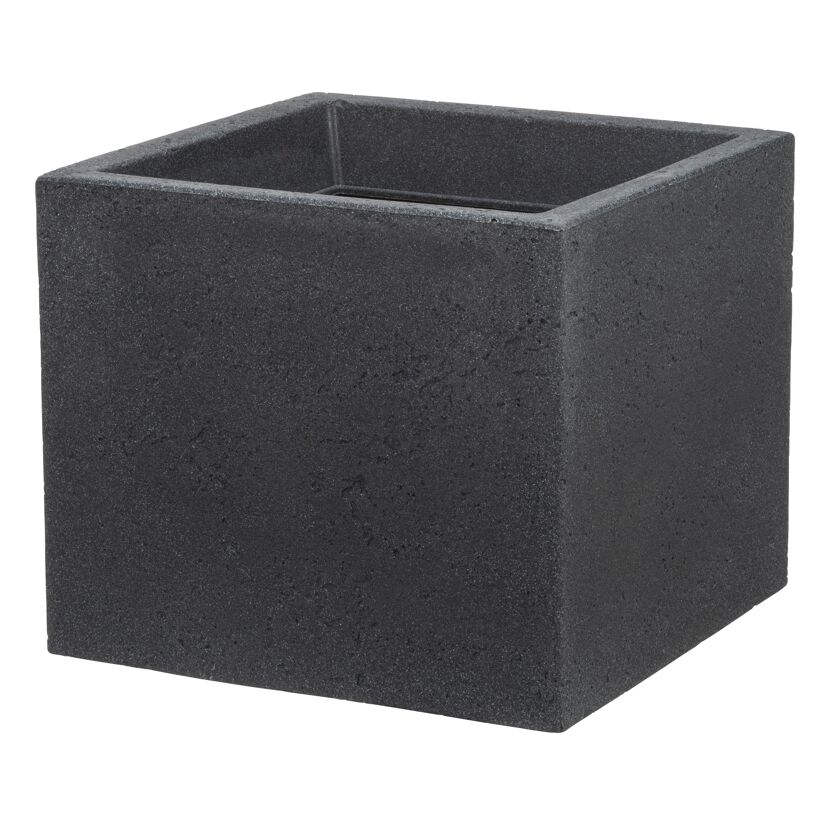 Pflanzwürfel 'C Cube' Stony Black 28,5 x 27 cm
