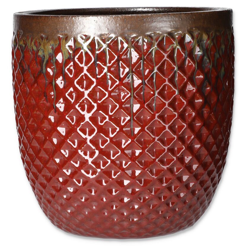 Pflanzenkübel 'Brasil' rot Ø 36 cm