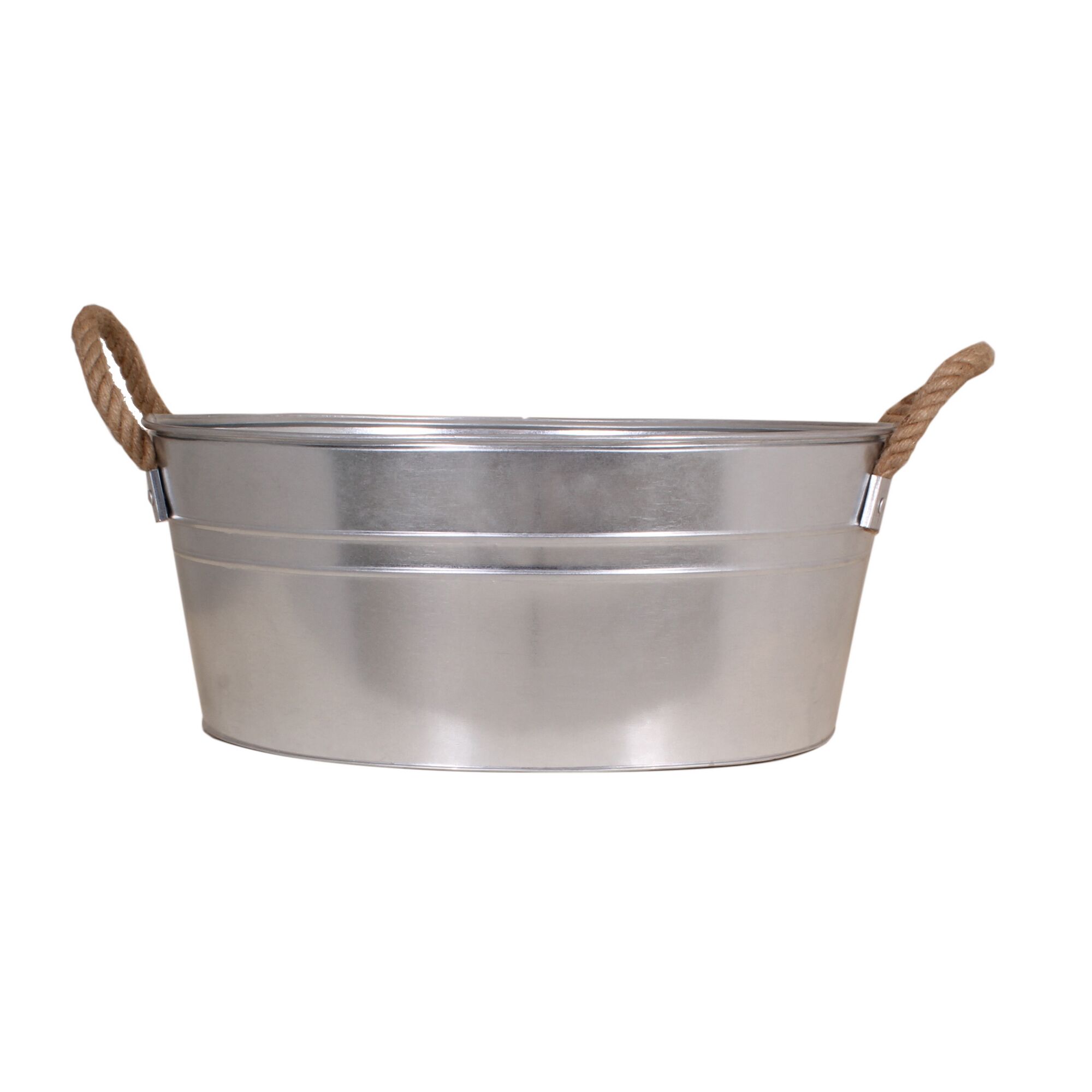 Metallwanne mit Seilgriffen