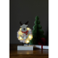 Verkleinertes Bild von LED-Holzsilhouette 'Elch mit Baumwolle' 6 LEDs warmweiß 10,8 x 5,3 cm