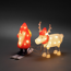 Verkleinertes Bild von LED-Acryl 'Weihnachtsmann und Rentier' 40 LEDs warmweiß 23 x 23,5 cm