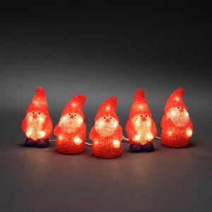 LED-Acryl 'Weihnachtsmann' 40 LEDs warmweiß 7,5 x 13,5 cm 5er-Set