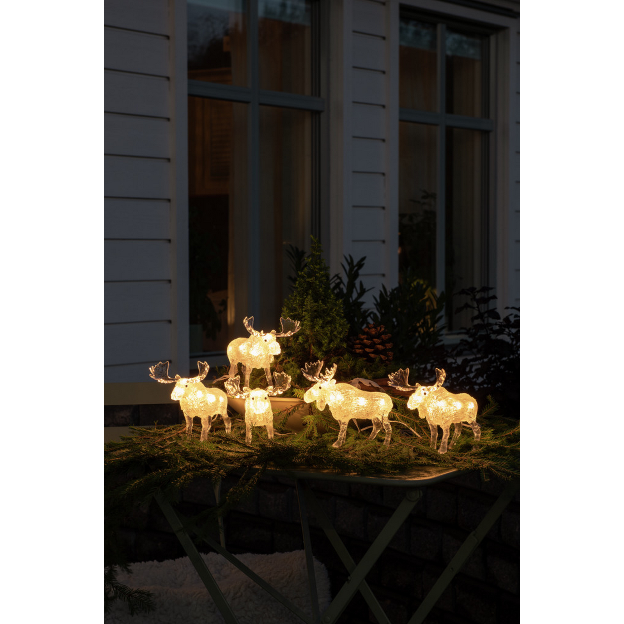 LED-Acryl 'Elche' 40 LEDs warmweiß 15,5 x 13 cm 5er-Set + product picture