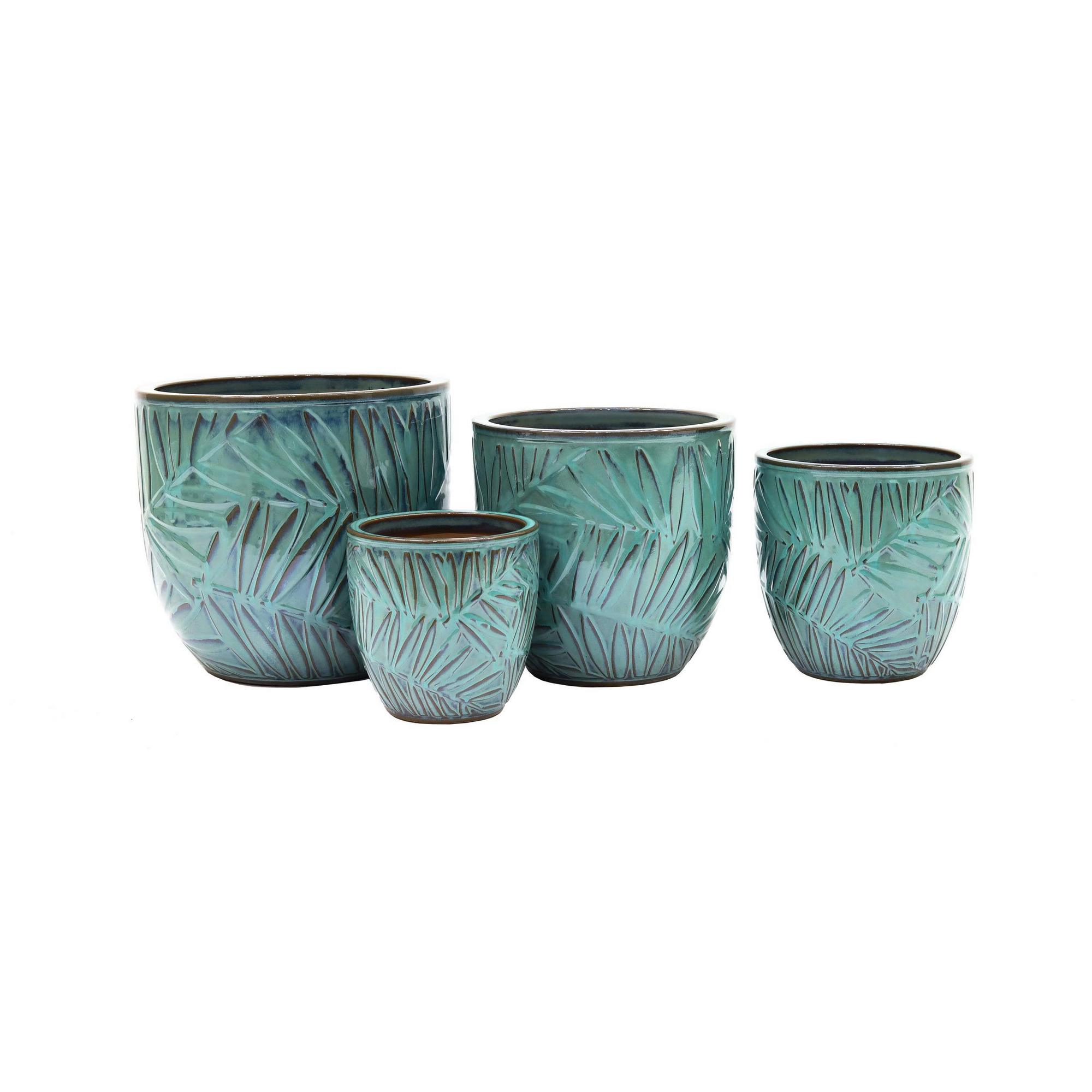 Pflanzgefäß 'Split' grün Ø 32 x 31 cm