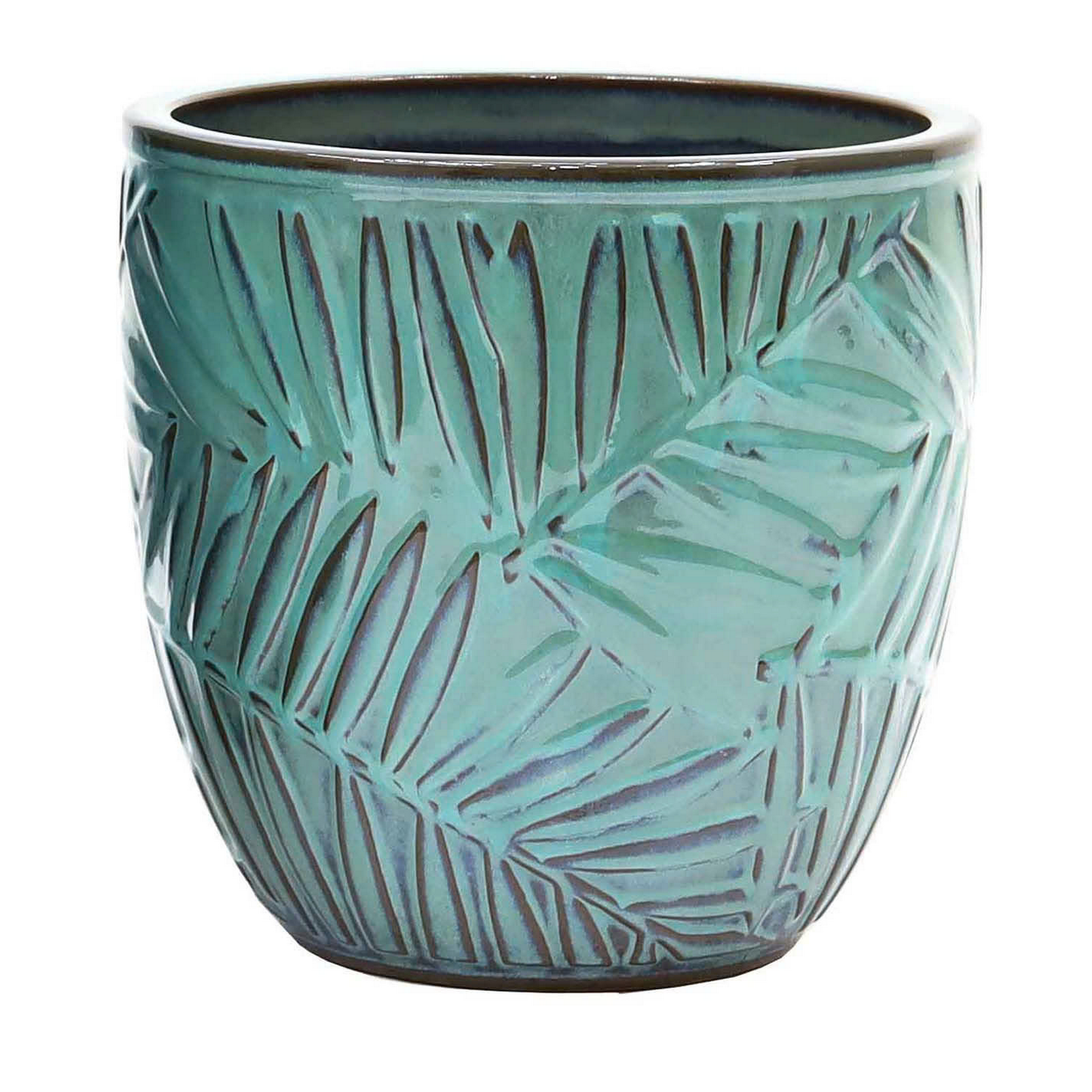 Pflanzgefäß 'Split' grün Ø 21 x 20 cm