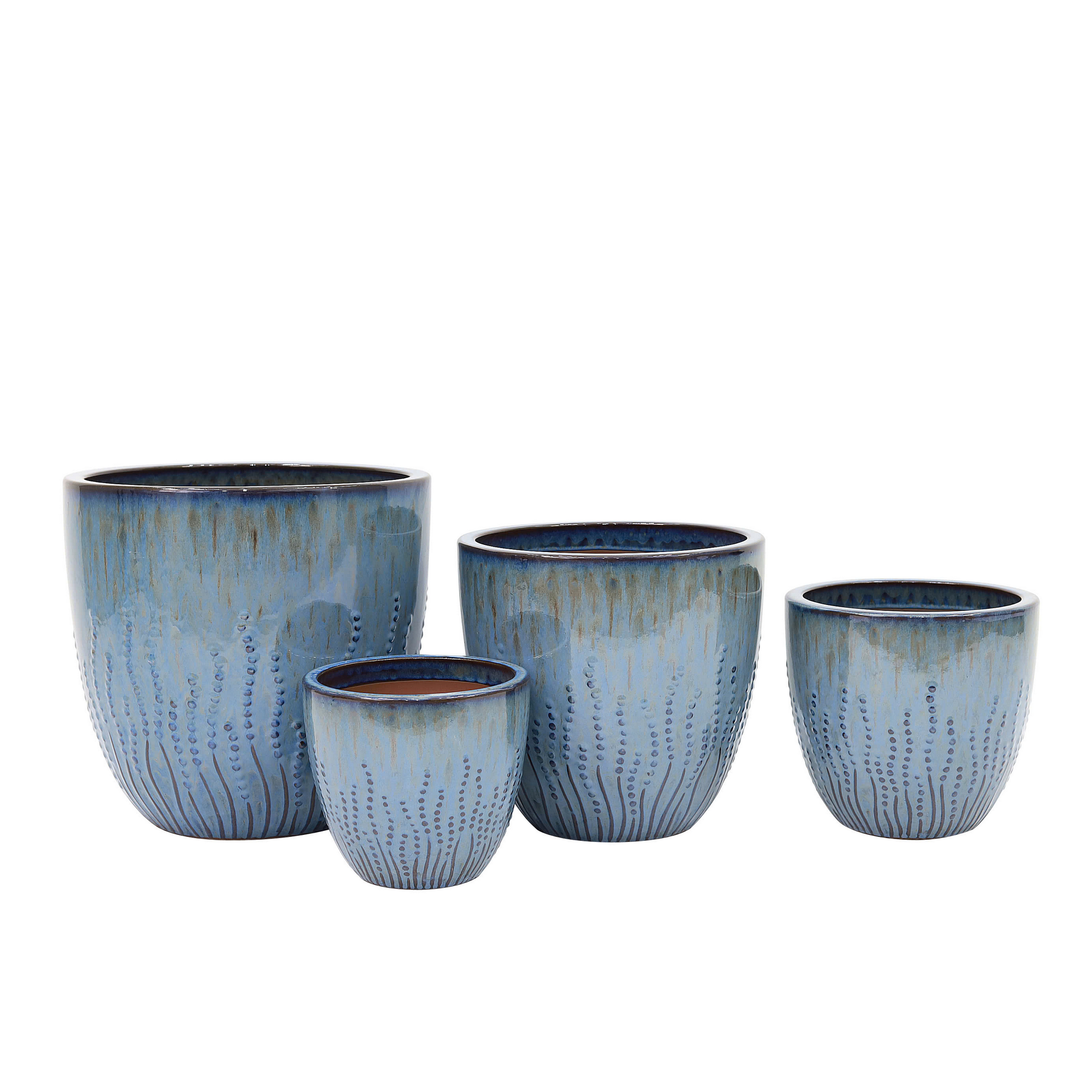 Pflanzgefäß 'Split' grün Ø 33 x 35 cm