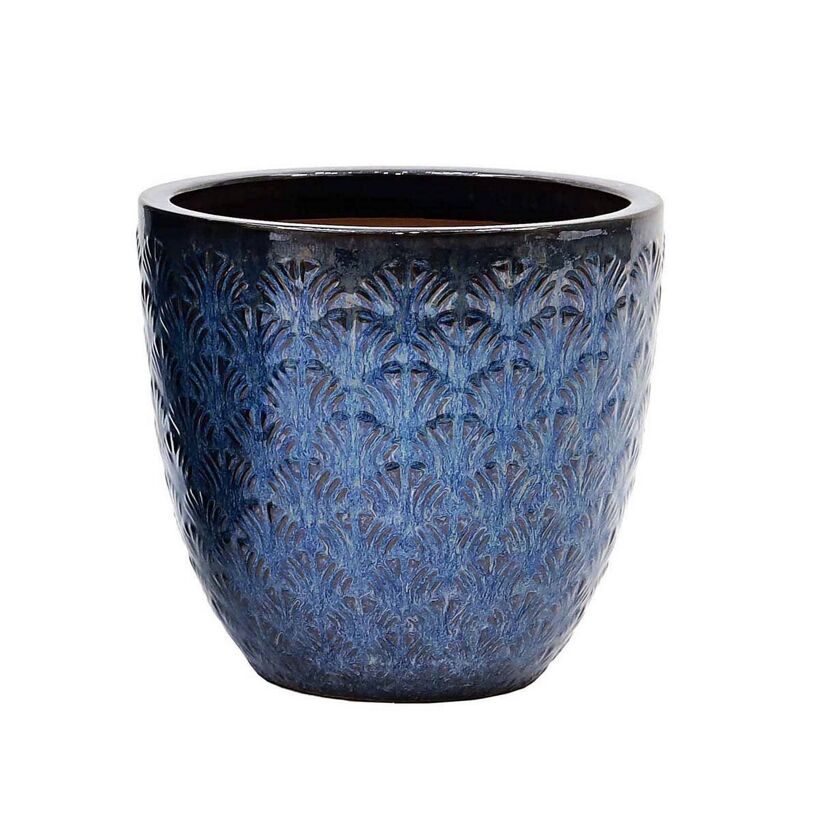Pflanzgefäß 'Split' blau Ø 40 x 38 cm