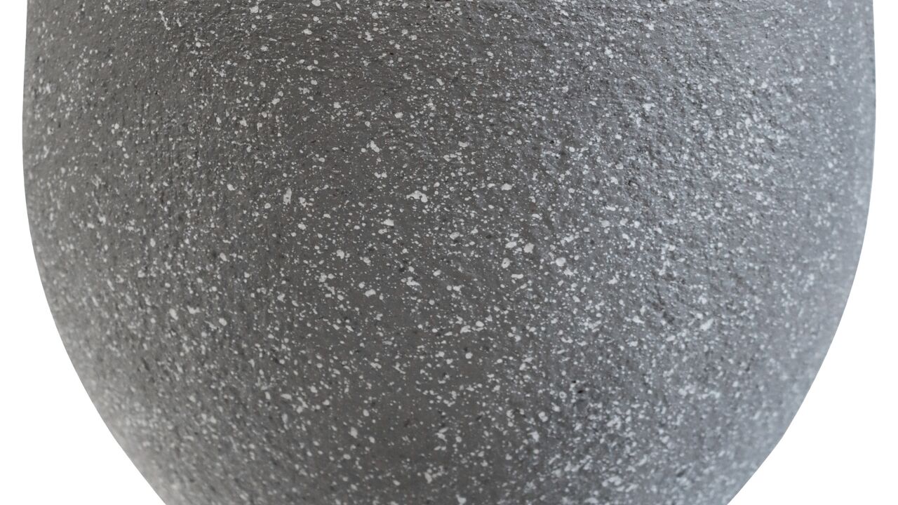 Pflanzgefäß 'Bosavi' Fiberglas grau 001 Ø 36 x 27 cm