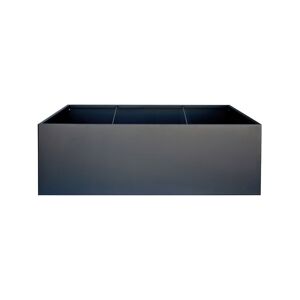 Pflanzkübel 'Cube' Metall anthrazit 150 x 100 x 50 cm