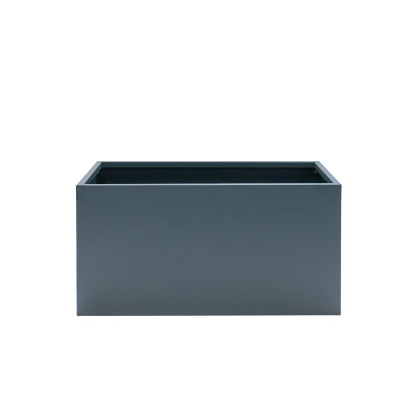 Pflanzkübel 'Cube' Metall anthrazit 100 x 50 x 50 cm