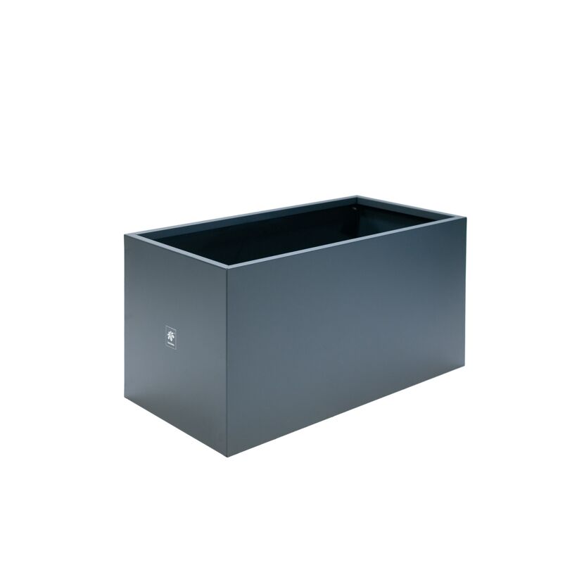 Pflanzkübel 'Cube' Metall anthrazit 100 x 50 x 50 cm