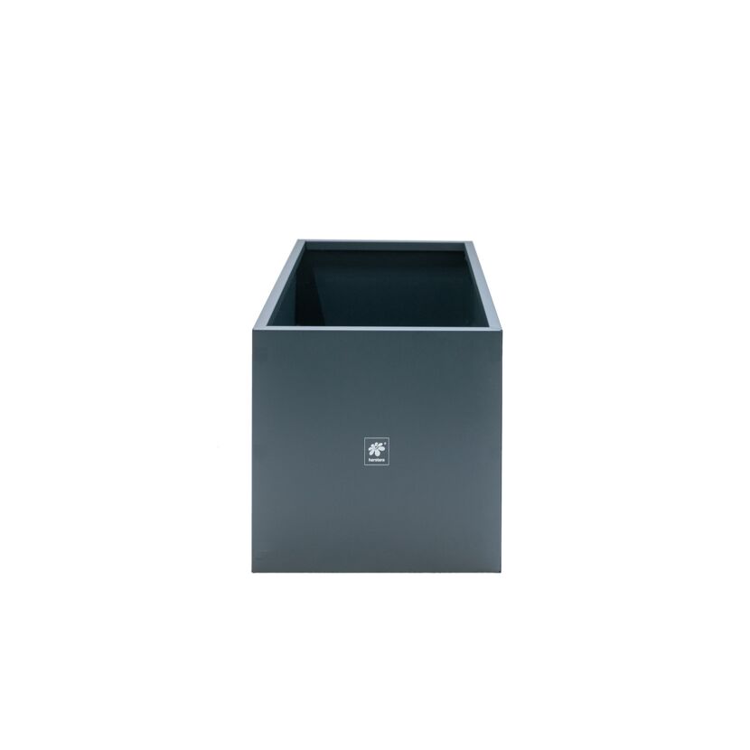 Pflanzkübel 'Cube' Metall anthrazit 100 x 50 x 50 cm