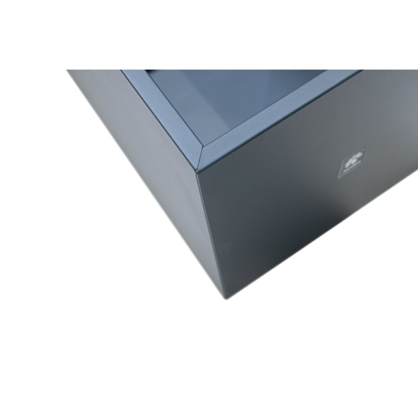 Pflanzkübel 'Cube' Metall anthrazit 100 x 50 x 50 cm