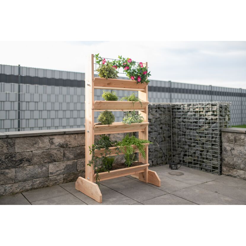Kräuterregal 'Viktoria XL' Holz natur mit Rankgitter 50 x 80 x 140 cm