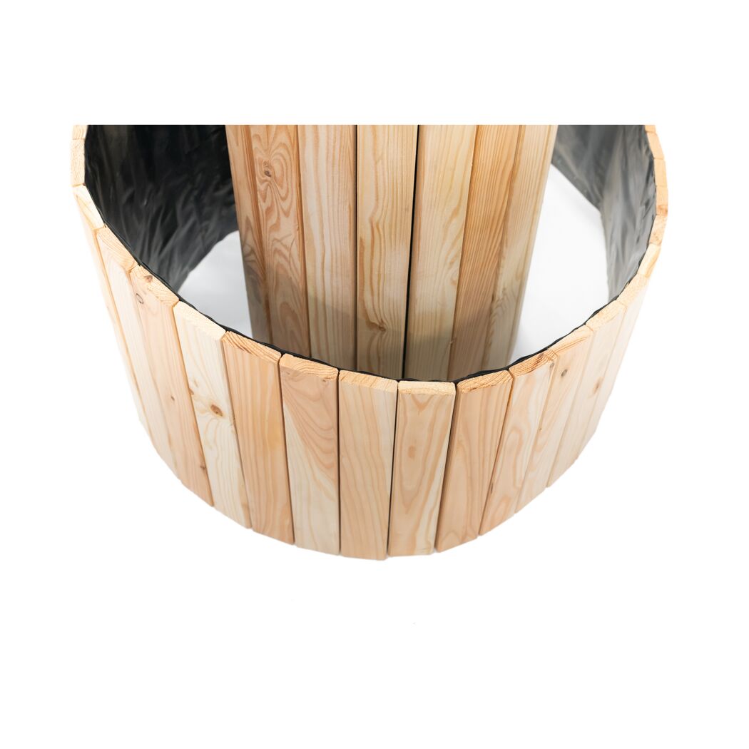 Kräuterspirale 'Luise' Holz natur 400 x 55 x 74 cm