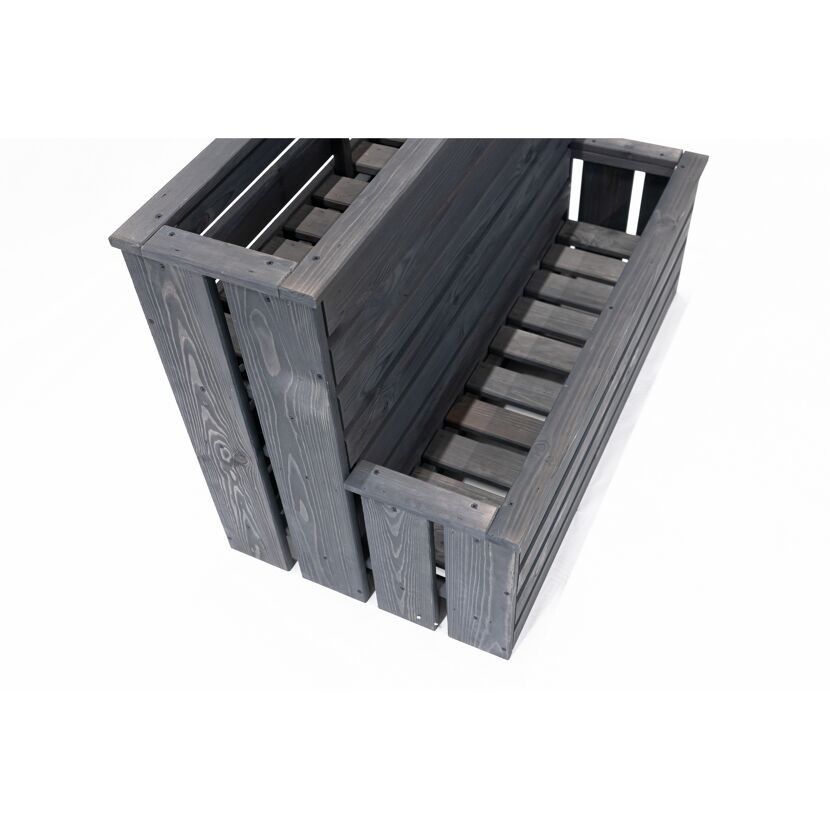 Pflanzkasten 'Duett' Holz grau 100 x 56 x 72 cm