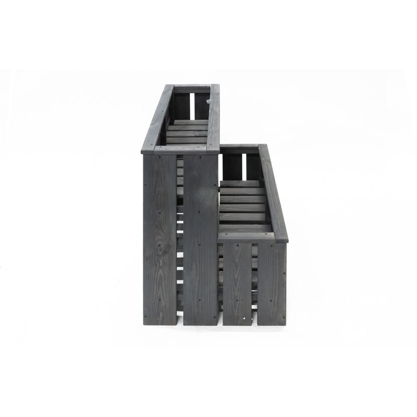 Pflanzkasten 'Duett' Holz grau 100 x 56 x 72 cm