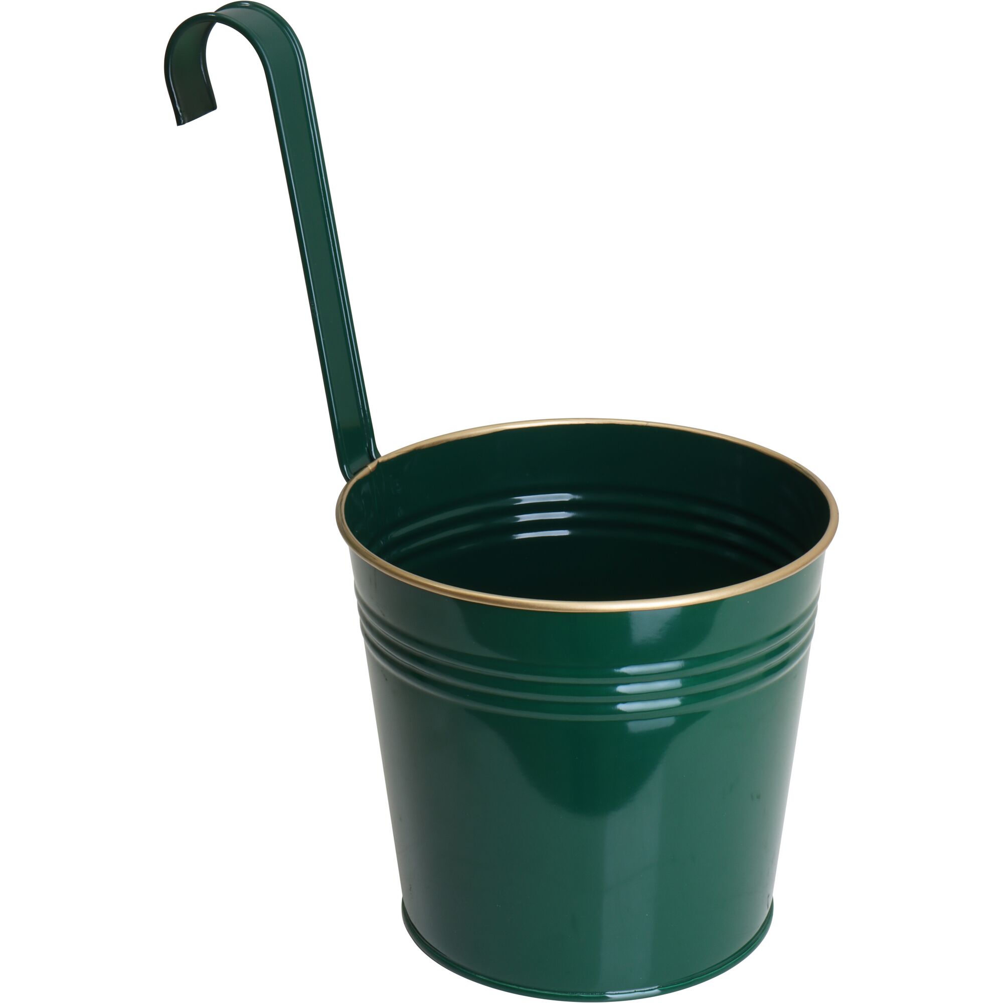 Hängetopf dunkelgrün mit Henkel