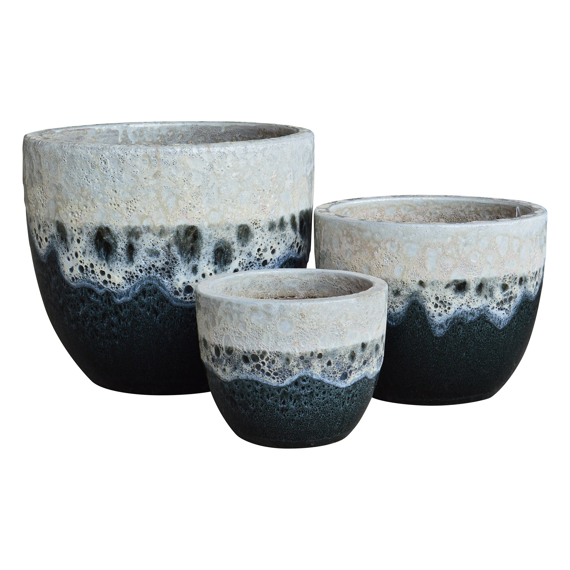 Pflanzgefäß 'Adria' blau Ø 42 x 35 cm