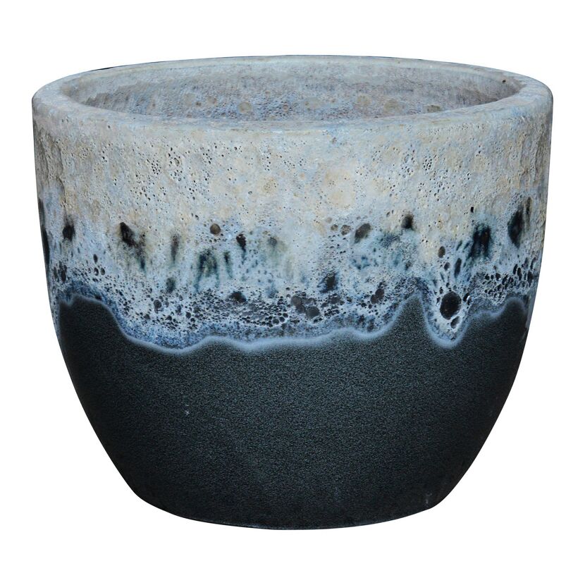 Pflanzgefäß 'Adria' blau Ø 25 x 20 cm