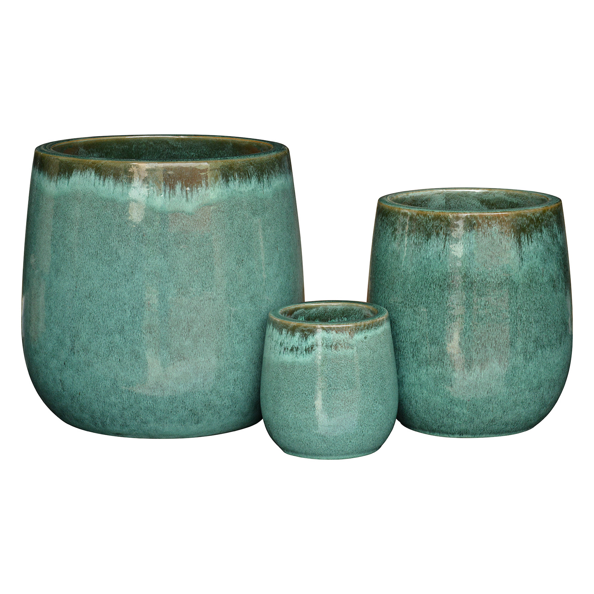 Pflanzgefäß 'Adria' grün Ø 37 x 36 cm