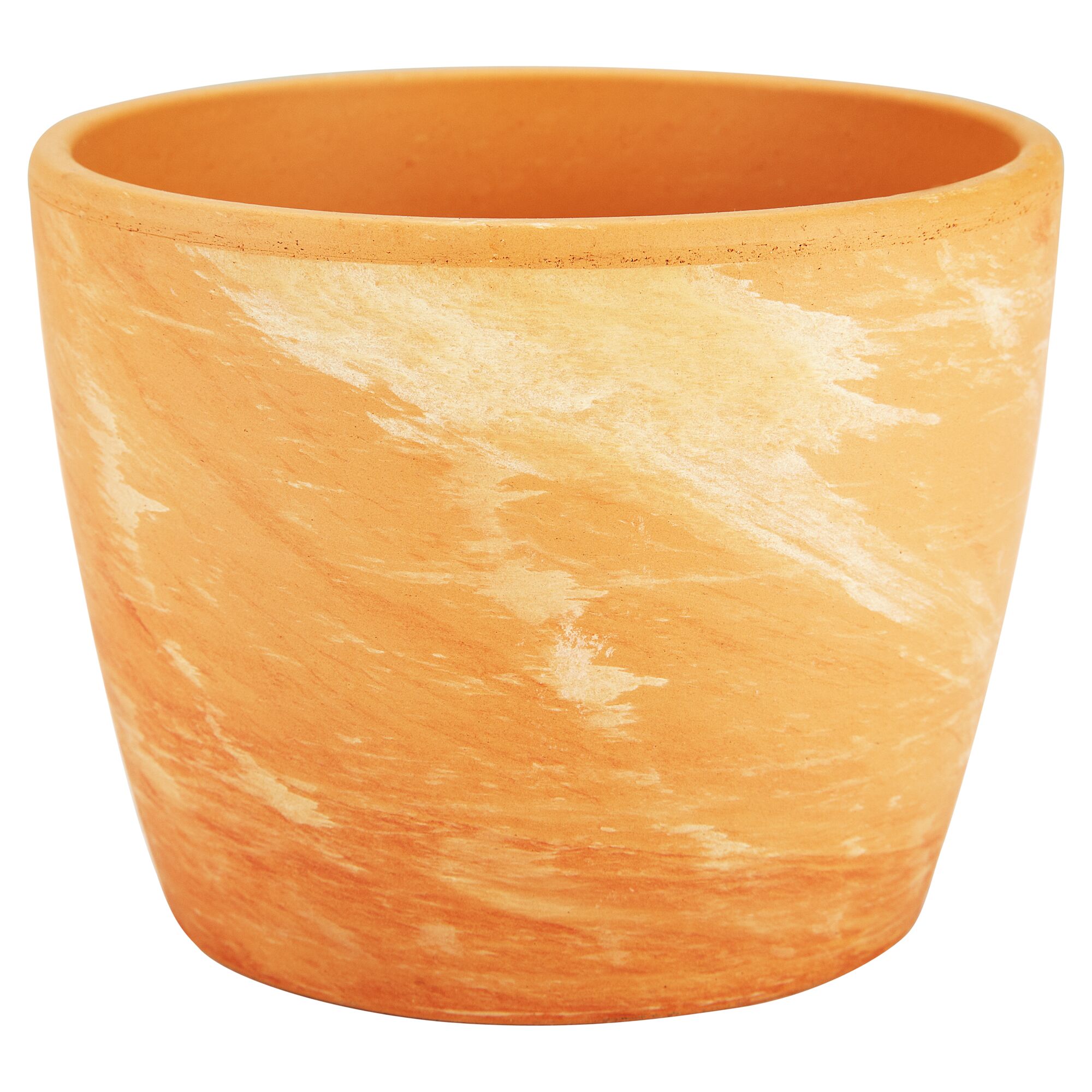Terrakottafarbener Übertopf