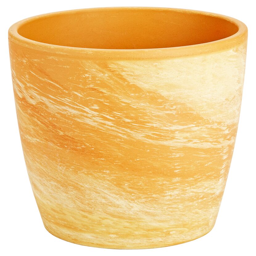 Übertopf Umbra, 13,5 cm, orange-gelb marmoriert