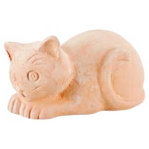 Katze Terrakotta liegend 8 cm