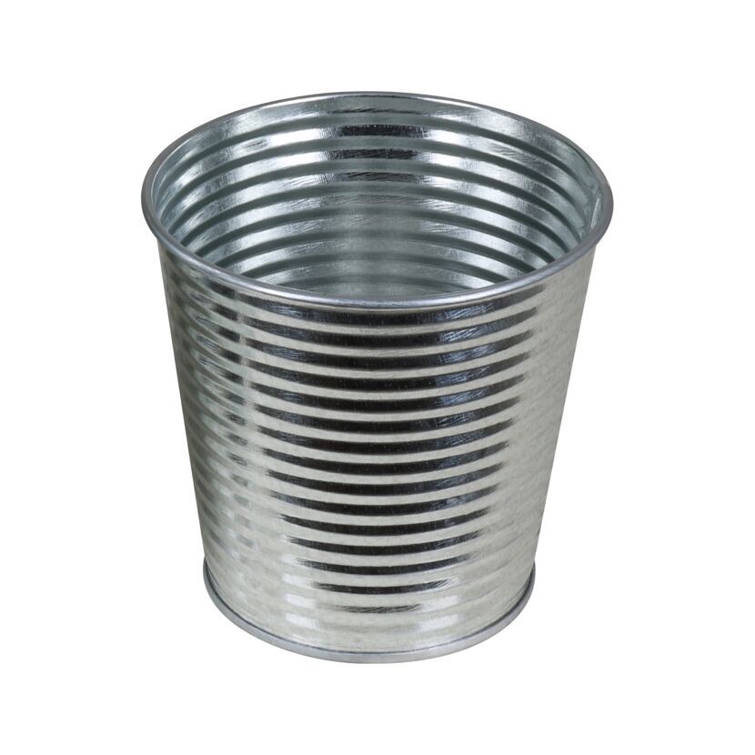 Metalltopf mit Rillen