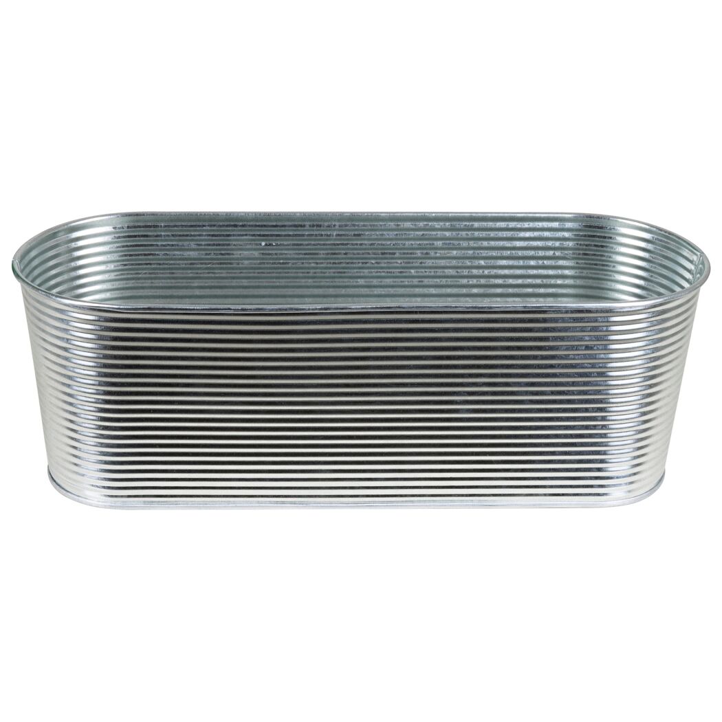 Pflanzgefäß Zink silber 39 x 14 x 14 cm