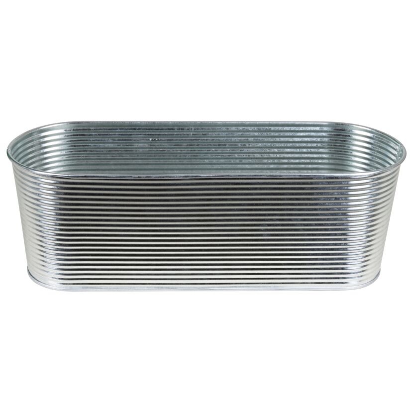 Pflanzgefäß Zink silber 39 x 14 x 14 cm