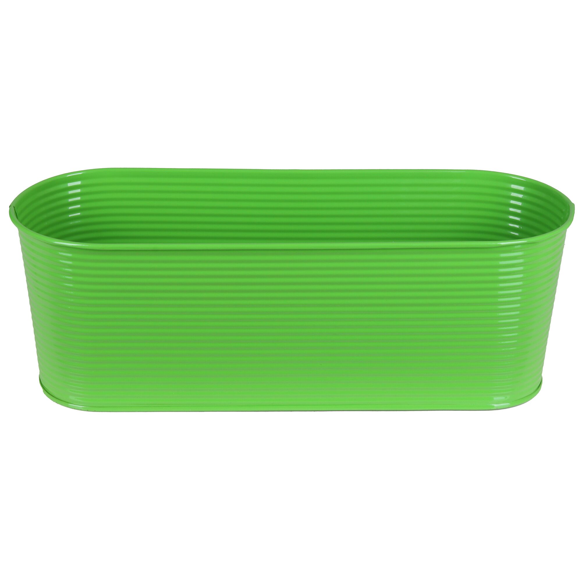 Grüner Zinktopf mit Streifen