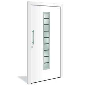 Roro Haustür 'Dallas' weiß 1100 x 2100 mm DIN L