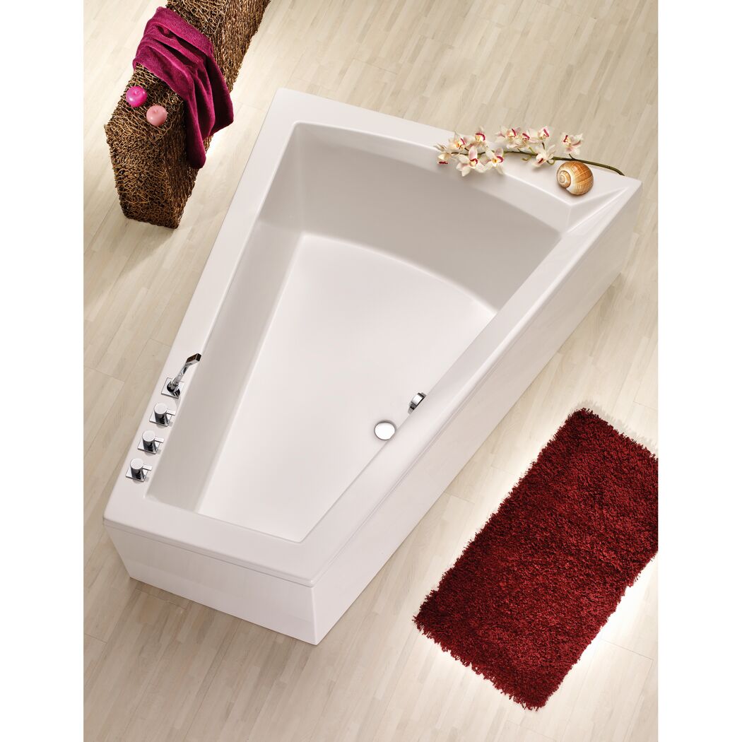 Weiße Eckbadewanne Galia II