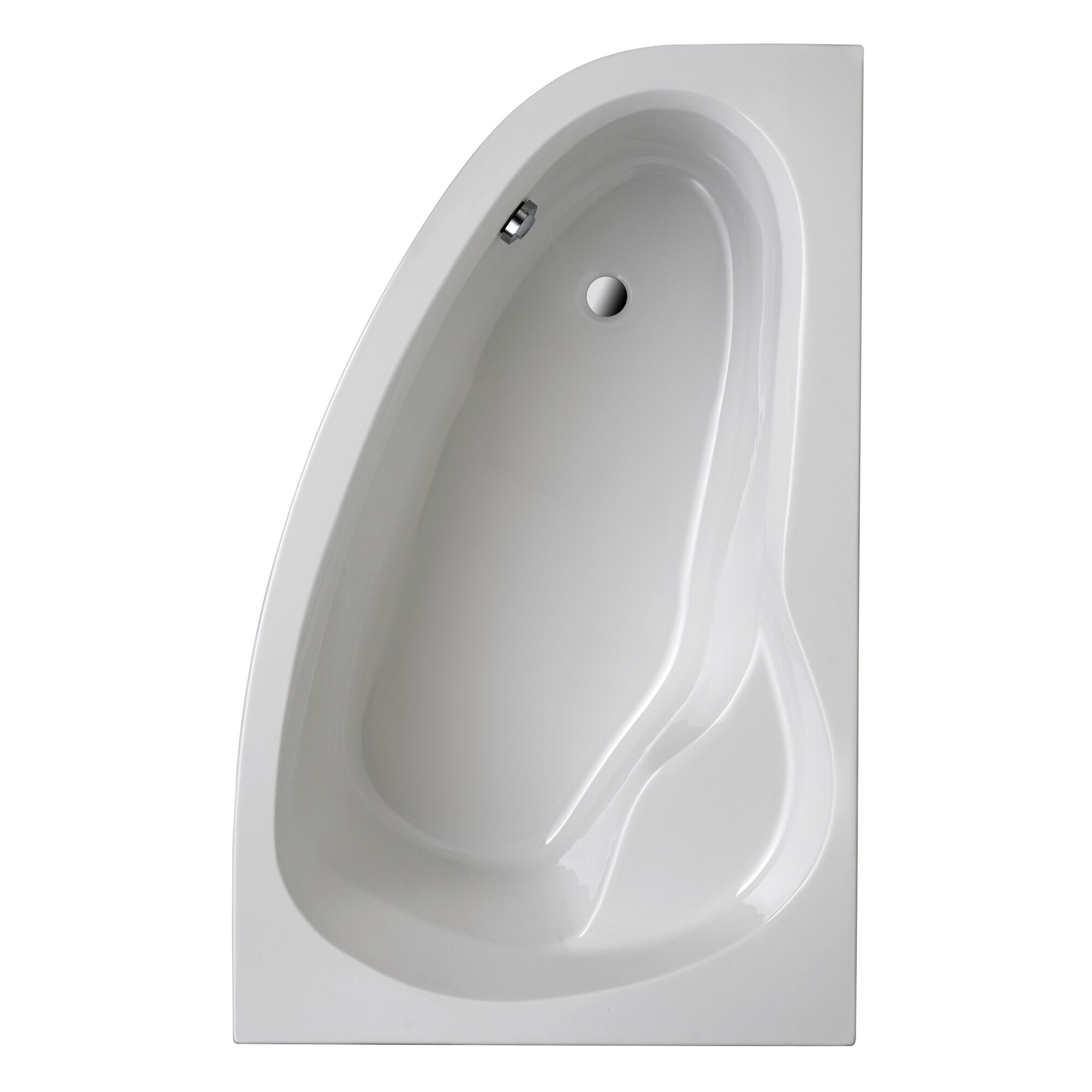 Weiße asymmetrische Badewanne Loredana